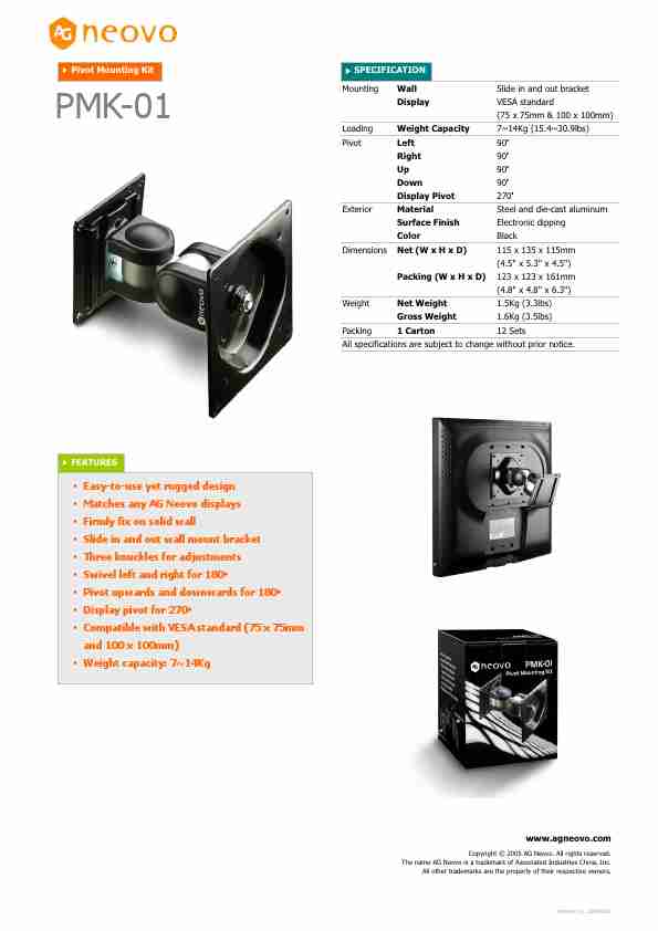 AG Neovo Indoor Furnishings PMK-01-page_pdf